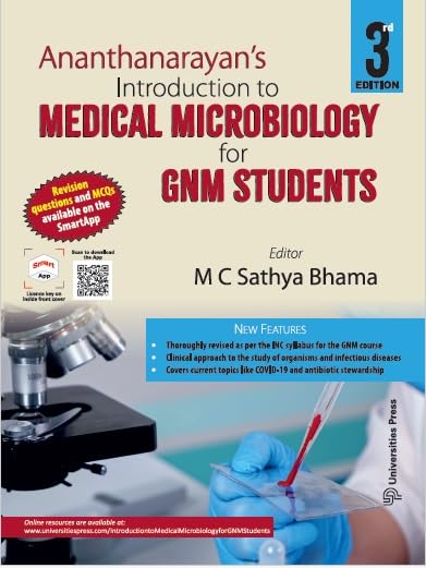 Ananthanarayana Introduction to Medical Microbiology for GNM Students, 3/E 2023 by Sathya Bhama