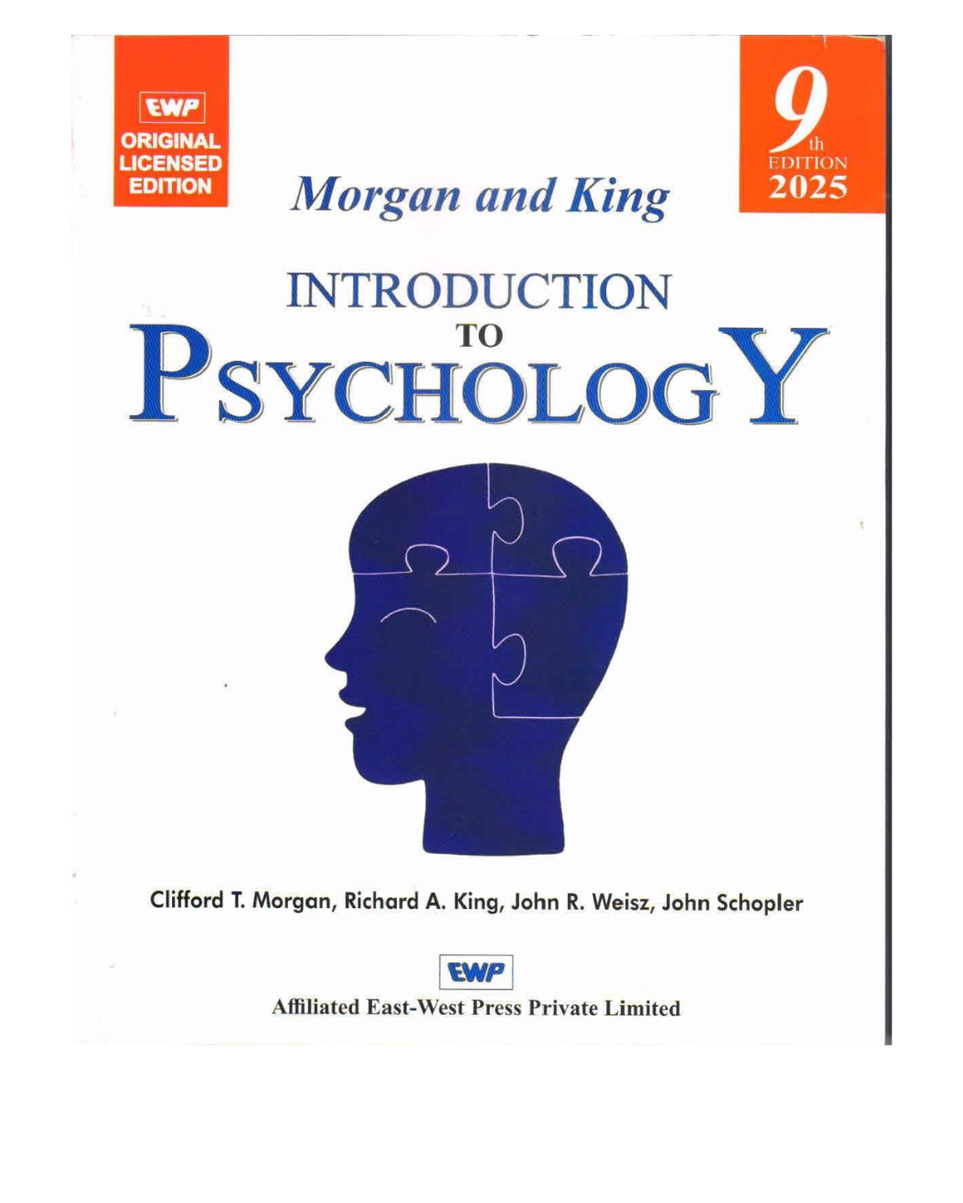 Introduction to Psychology 9/e 2025 by Clifford T Morgan