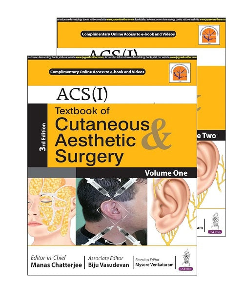 ACS(I) Textbook of Cutaneous & Aesthetic Surgery (2 Vol Set) by Mysore Venkataraman 3/e 2024