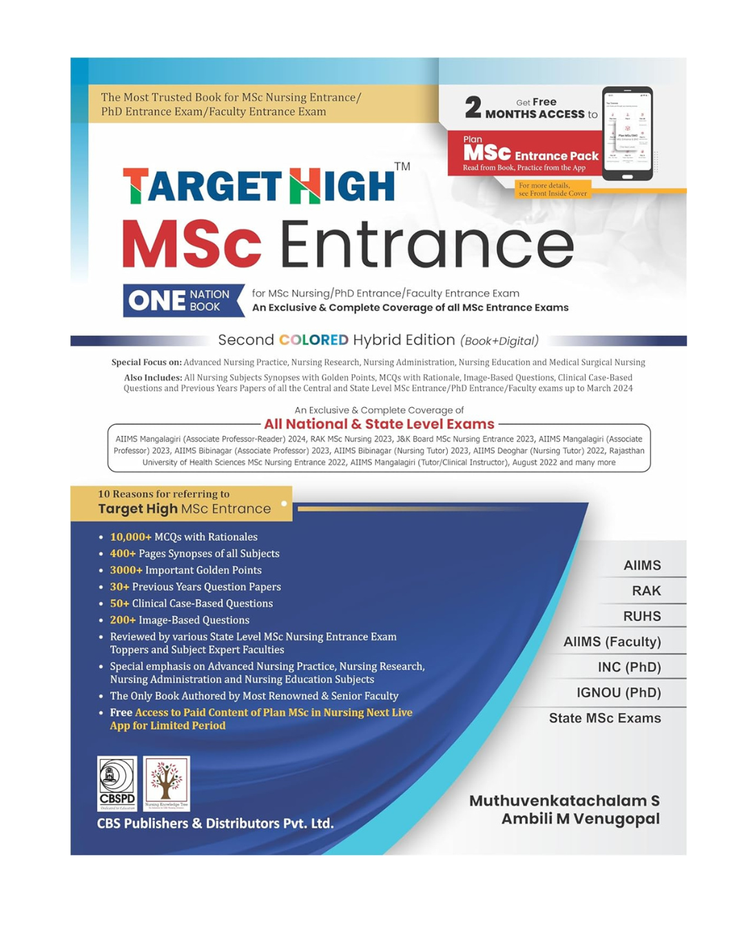 TARGET HIGH MSc Entrance for MSc Nursing/PhD Entrance/Faculty Entrance Exam 2/e 2024 by Muthuvenkatachalam S