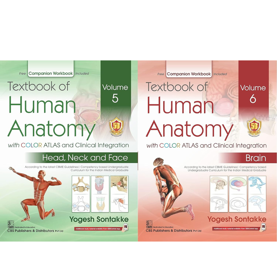 Textbook of Human Anatomy with Color Atlas and clinical integration (Vol 5 & 6) 2022 by Yogesh Sontakke