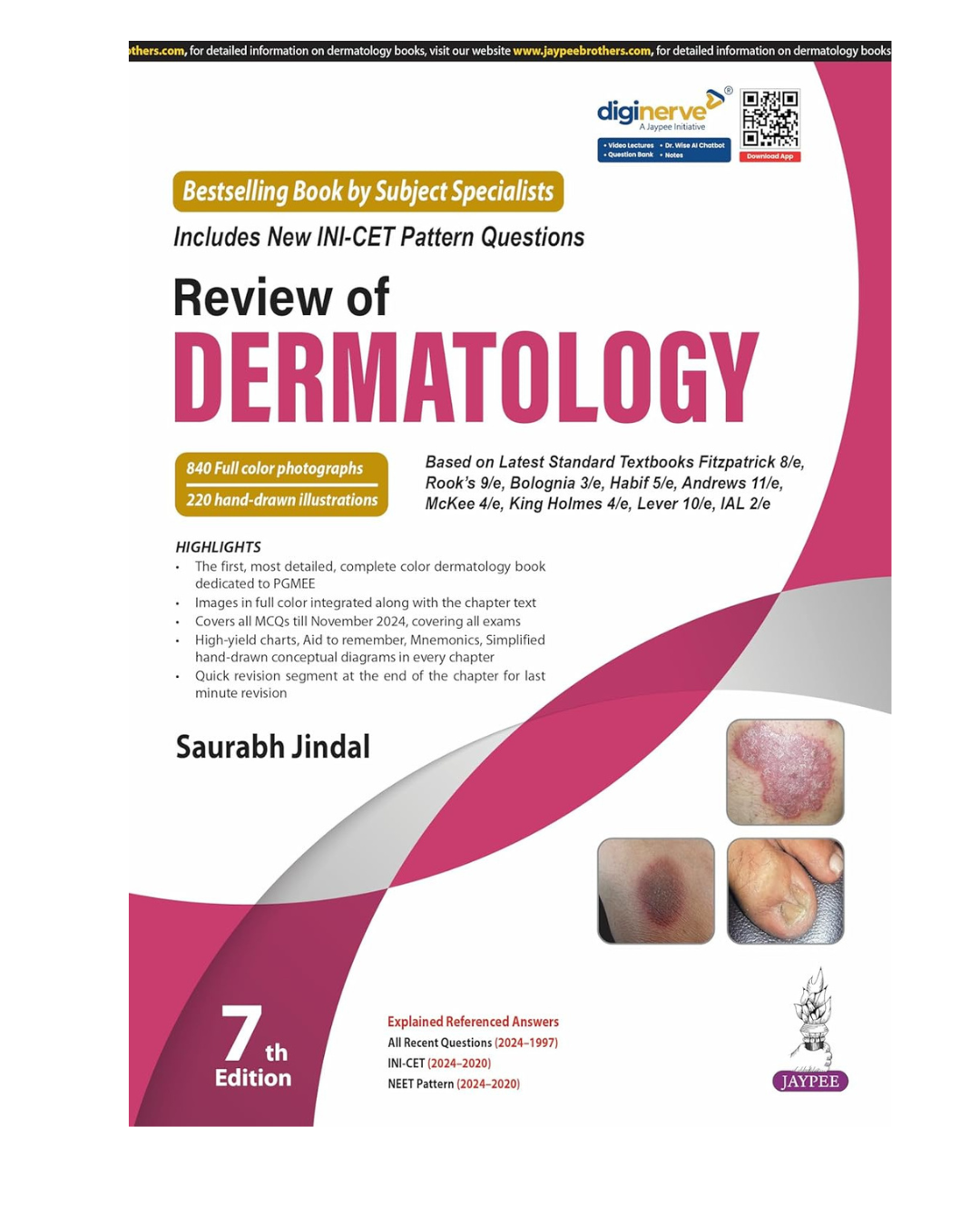 Review of Dermatology 7/e 2025 by Saurabh Jindal
