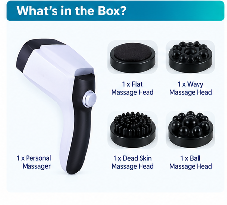 Caretouch Electric Personal Body Massager with 4 Replaceable Massage Heads | Handheld Body Massage Machine | 1 Year WarrantyCaretouch Electric Personal Body Massager with 4 Replaceable Massage Heads | Handheld Body Massage Machine | 1 Year Warranty