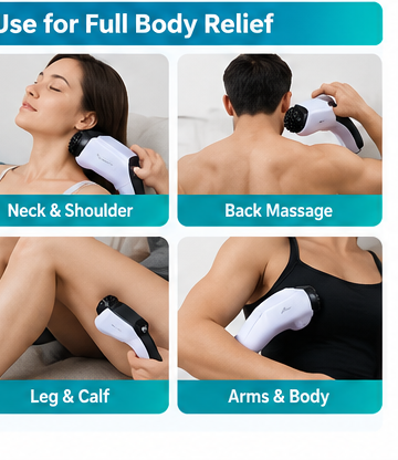 Caretouch Electric Personal Body Massager with 4 Replaceable Massage Heads | Handheld Body Massage Machine | 1 Year WarrantyCaretouch Electric Personal Body Massager with 4 Replaceable Massage Heads | Handheld Body Massage Machine | 1 Year Warranty