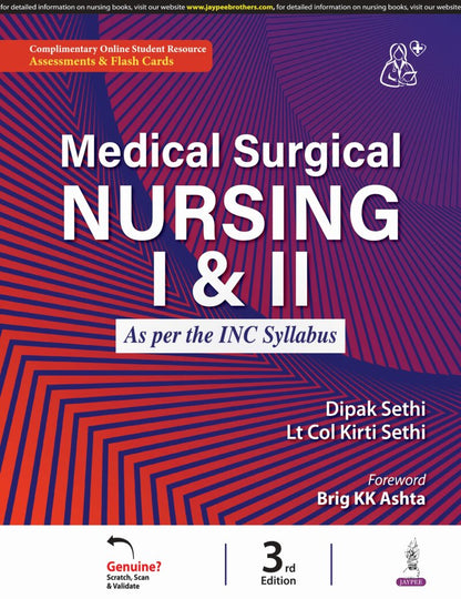 Medical Surgical Nursing I & II - 3/e 2025 Deepak Sethi, Kirti Rani