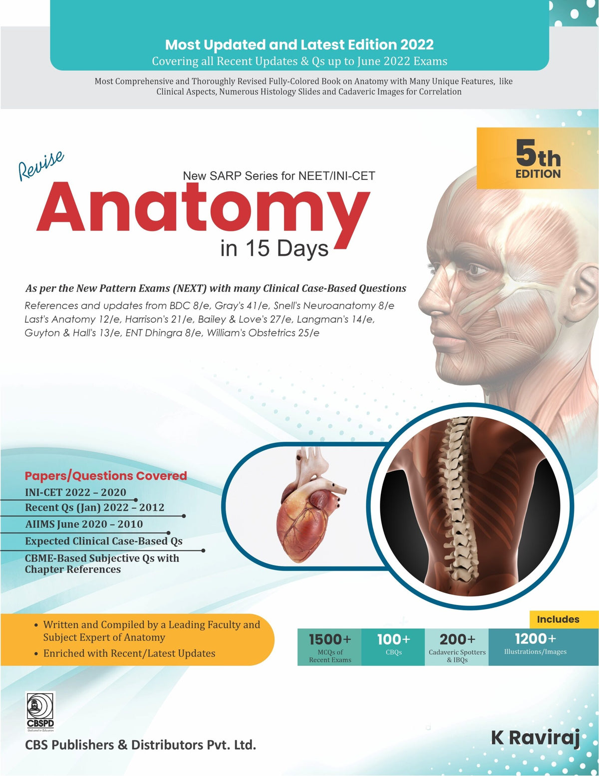 New SARP Series for NEET/INI-CET Revise Anatomy in 15 Days 5/e 2023