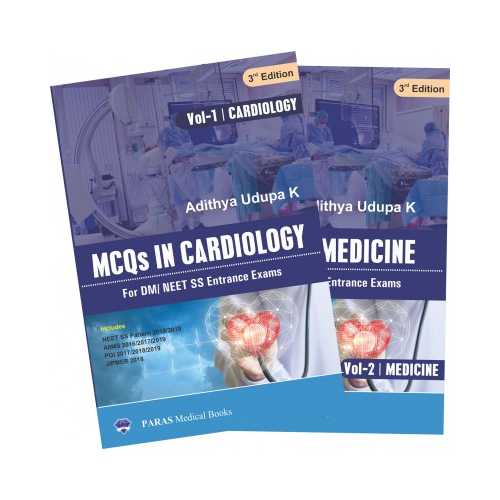 MCQs In Cardiology For DM/NEET SS Entrance Exams by Aditiya Udupa (2 vol set)