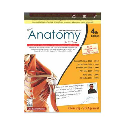 Revise Anatomy In 15 Days (2020) by Raviraj