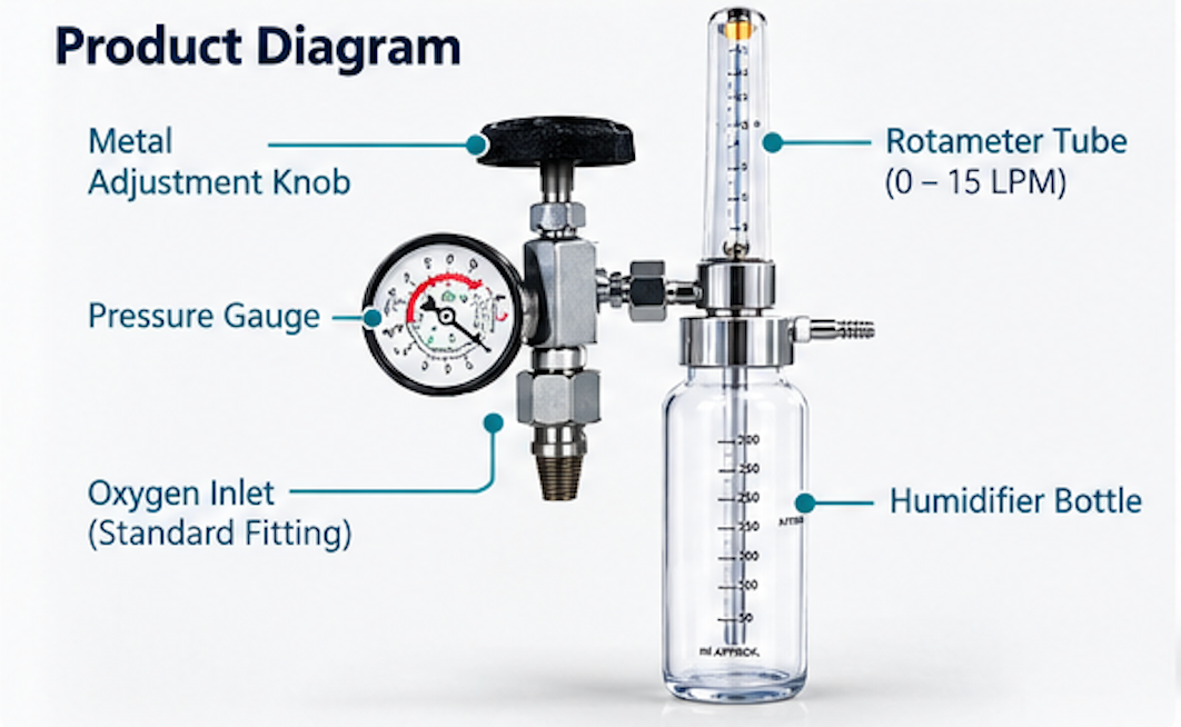 CareTouch Oxygen Fine Adjustment Valve