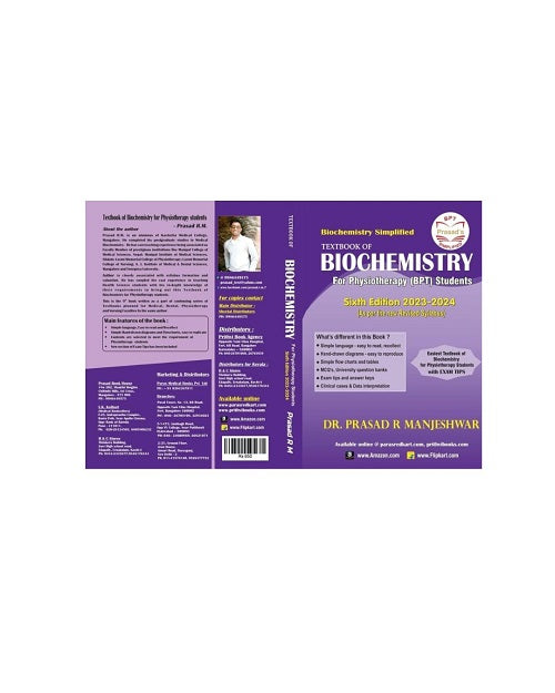 Textbook of Biochemistry for Physiotherapy (BPT) Students - New 6/e 2024 by RM Prasad