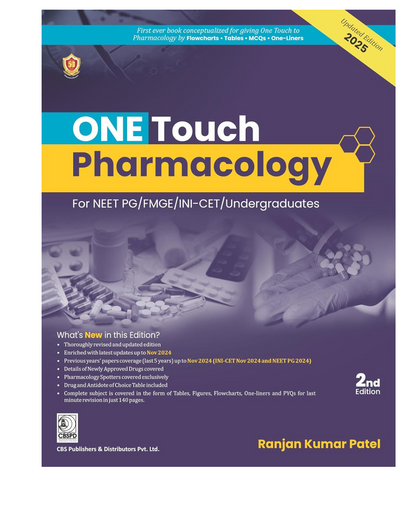 ONE TOUCH Pharmacology For NEET/NEXT/FMGE/INI-CET 2/e 2025 by Ranjan Kumar Patel