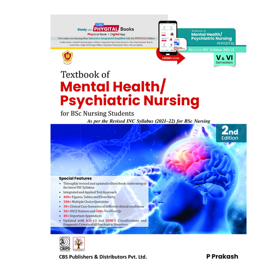 Textbook of Mental Health/Psychiatric Nursing for BSc Nursing Students 2ed 2024 by Dr P Prakash