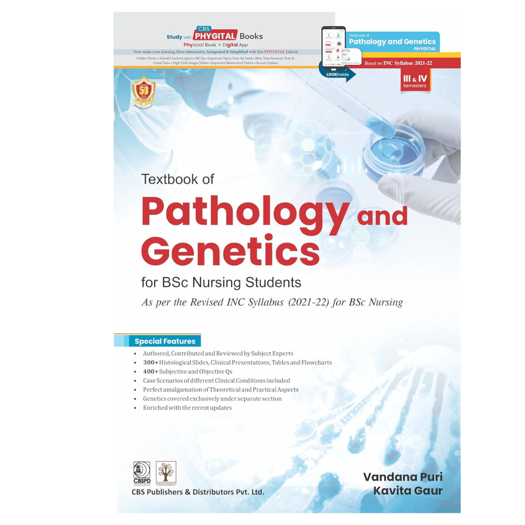 Textbook of Pathology and Genetics for BSc Nursing Students 2024 by Dr Vandana Puri
