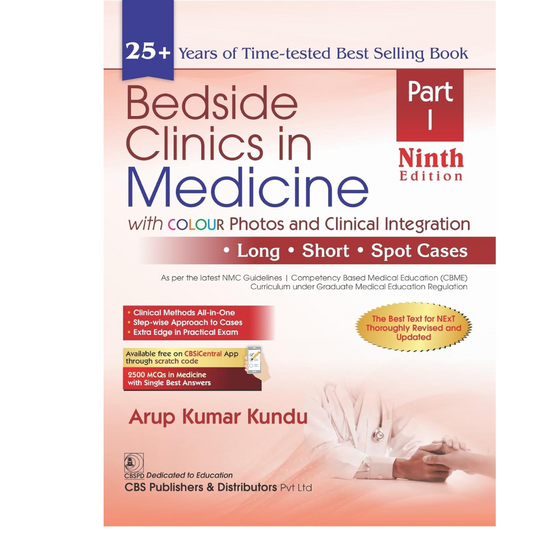 Kundu's Bedside Clinics in Medicine 9/e 2024 (Part I) by Arup Kumar Kundu