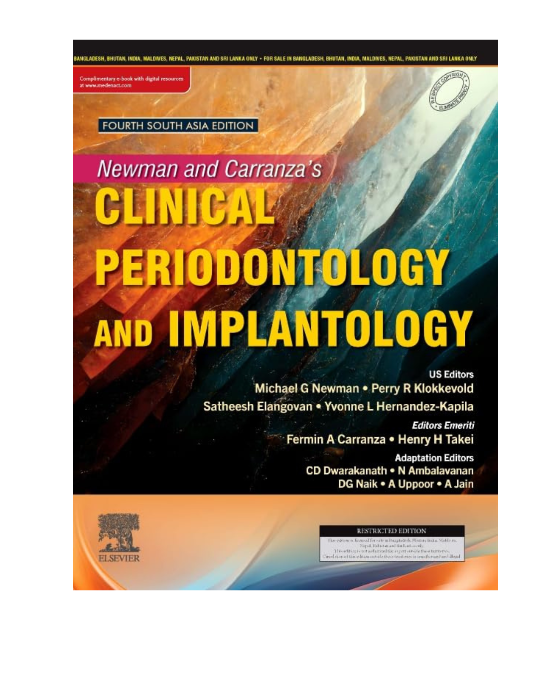 Newman and Carranza's Clinical Periodontology South Asia Edition 4/e 2024 by Dwarakanath