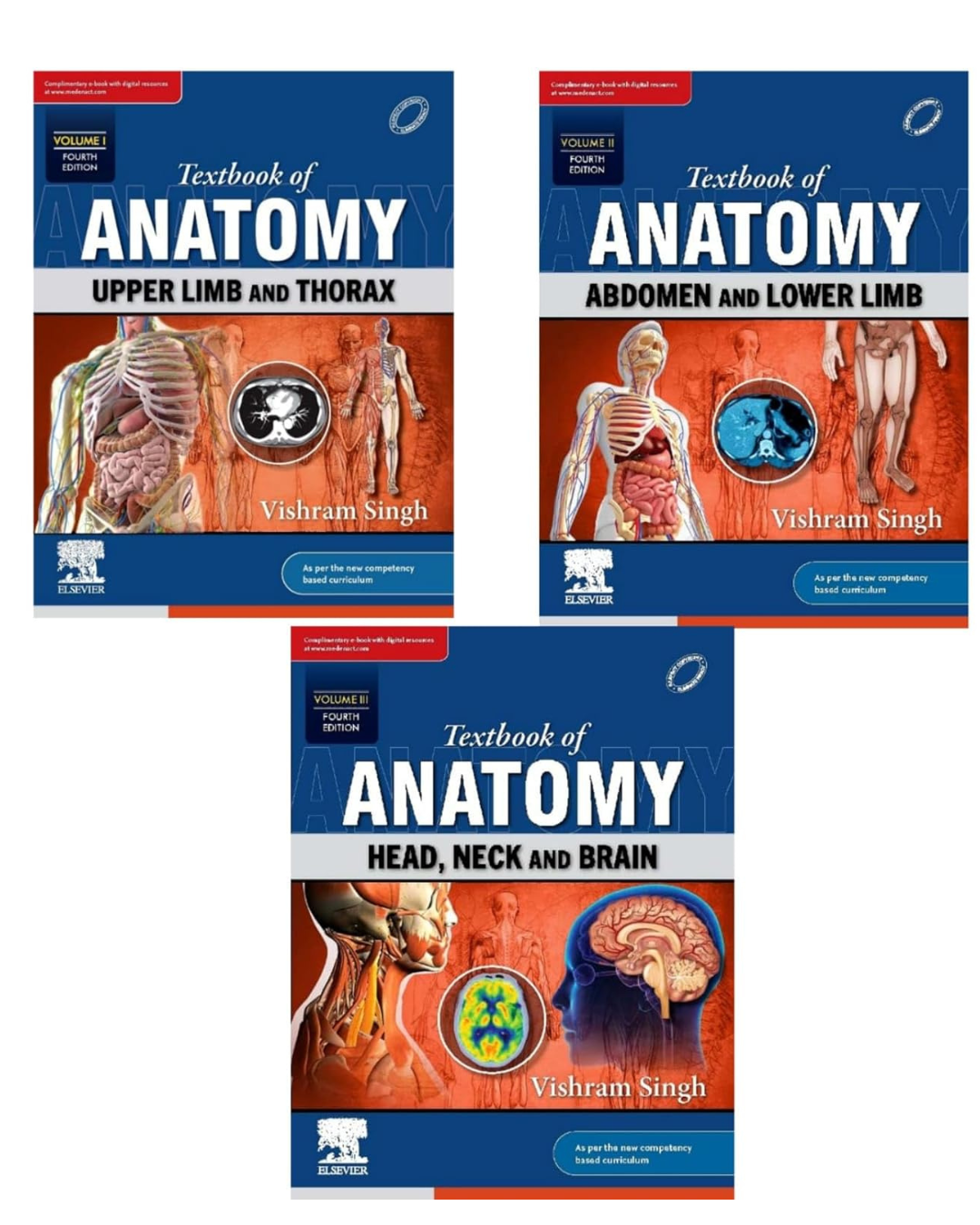 Textbook Of Anatomy By Vishram Singh ( Vol 1, 2 & 3)