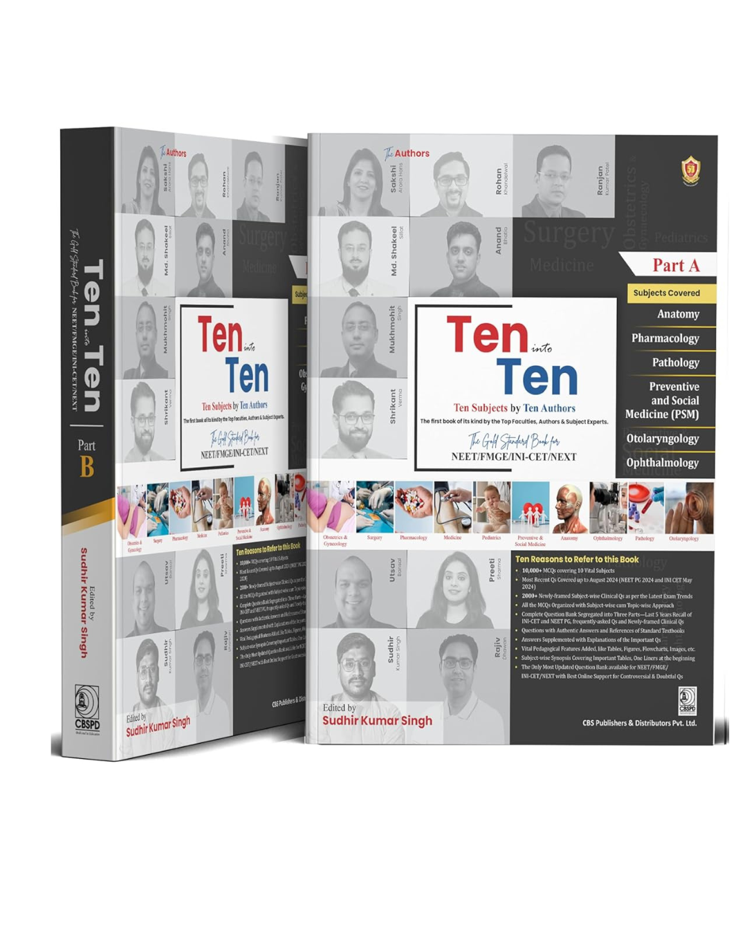 Ten into Ten "Ten Subjects by Ten Authors" - 2 Vol set (Part A & B) 2024 by Dr Shrikant Verma