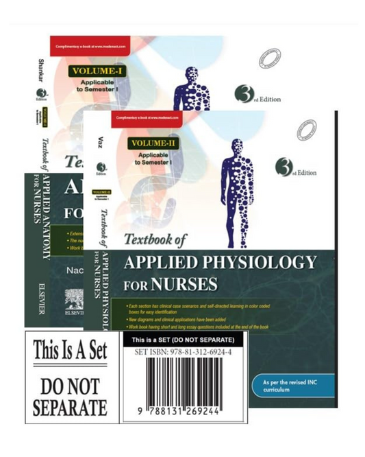 Textbook of Applied Anatomy & Physiology for Nurses 3/e 2024 by Nachiket Shankar