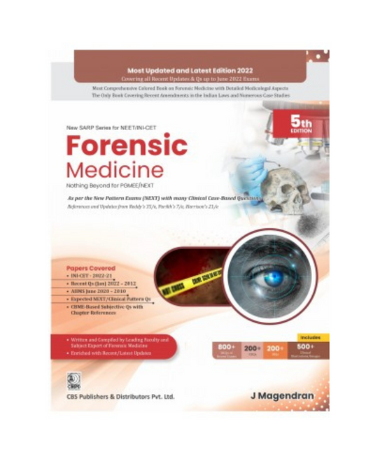 Forensic Medicine Nothing Beyond For PGMEE 5/e 2022 by J Magendran