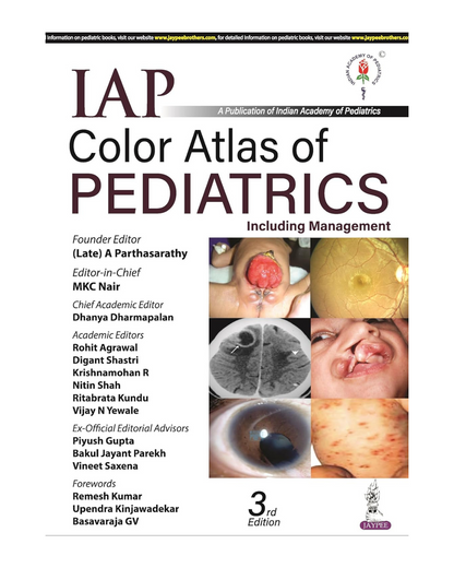IAP Color Atlas of Pediatrics 3/e 2024 by (Late) A Parthasarathy