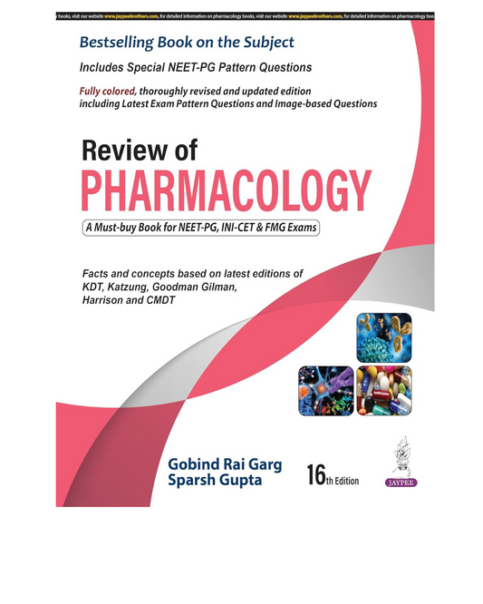 Review of Pharmacology 16/e Reprint 2025 by Sparsh Gupta & Gobind Rai Garg
