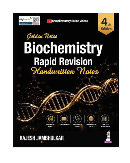 Golden Notes Biochemistry Rapid Revision Handwritten Notes by Rajesh Jambhulkar 4/e 2026