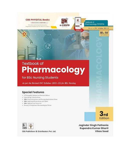 Textbook of Pharmacology for BSc Nursing Students by Joginder Pathania 3/e 2026