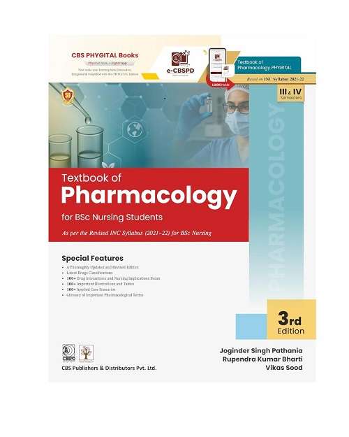 Textbook of Pharmacology for BSc Nursing Students by Joginder Pathania 3/e 2026