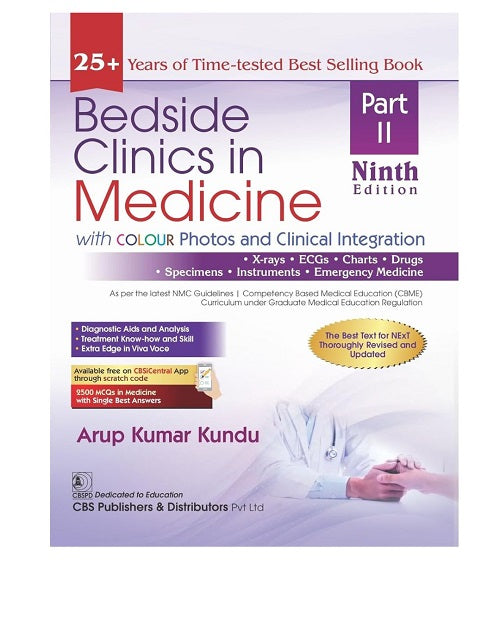 Kundu's Bedside Clinics in Medicine 9/e, Part II 2024 by Arup Kumar Kundu