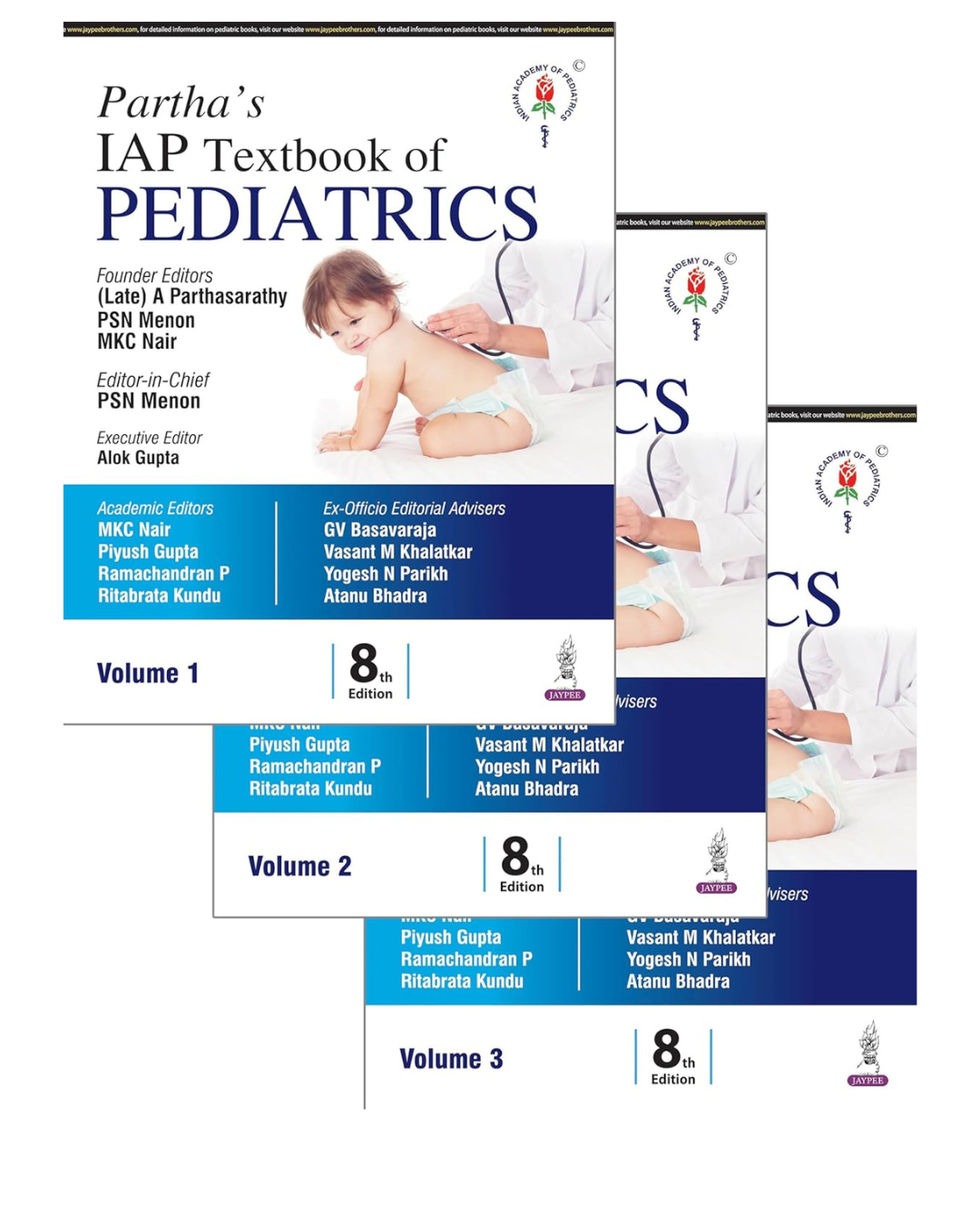 Partha's IAP Textbook of Pediatrics (3 volume set) 8/e 2025