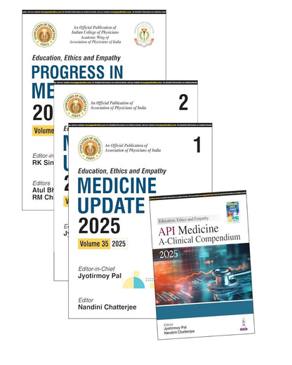 MEDICINE UPDATE 2025 (2 VOLS)+Progress in Medicine +Clinical Compedium by Jyotirmoy Pal