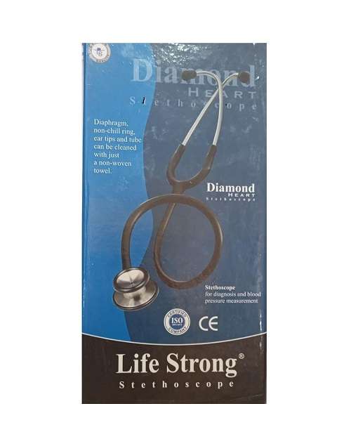 LIFE STRONG - Diamond Heart Stethoscope (Black)