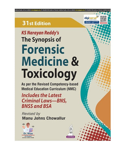 Synopsis Of Forensic Medicine And Toxicology by Narayan Reddy 31st 2025