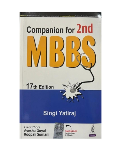 Companion for 2nd year MBBS 17/e 2024 by Singi Yatiraj