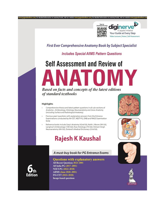 Self Assessment and Review of Anatomy by Rajesh K Kaushal 6/e 2025
