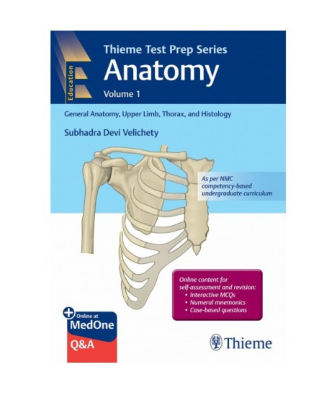 Thieme Test Prep Series Anatomy (Vol 1) by Subhadra Devi Velichety