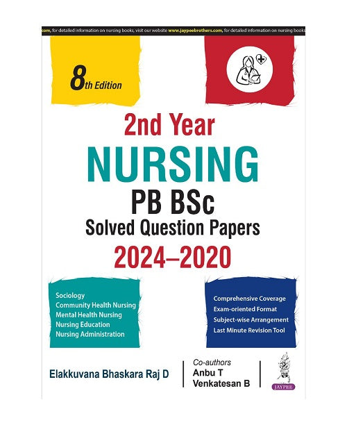 2nd year Nursing PB BSc Solved Question Papers 2024-2020 by Elakkuvana Bhaskara Raj D 8/e 2025