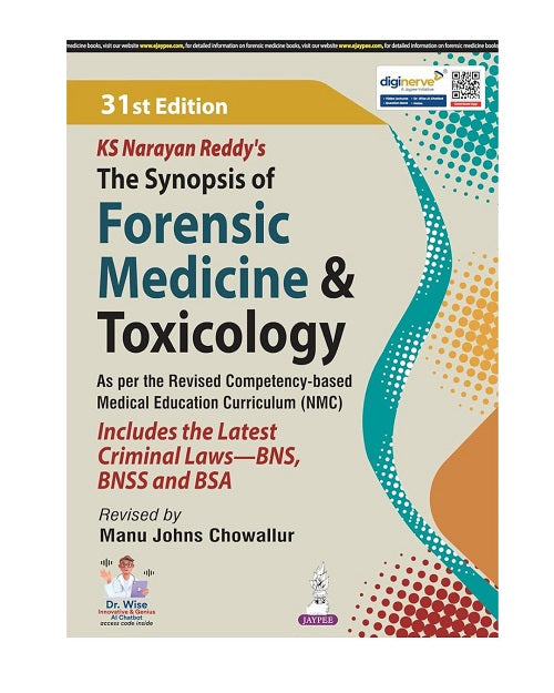 Synopsis Of Forensic Medicine And Toxicology by Narayan Reddy 31st 2025