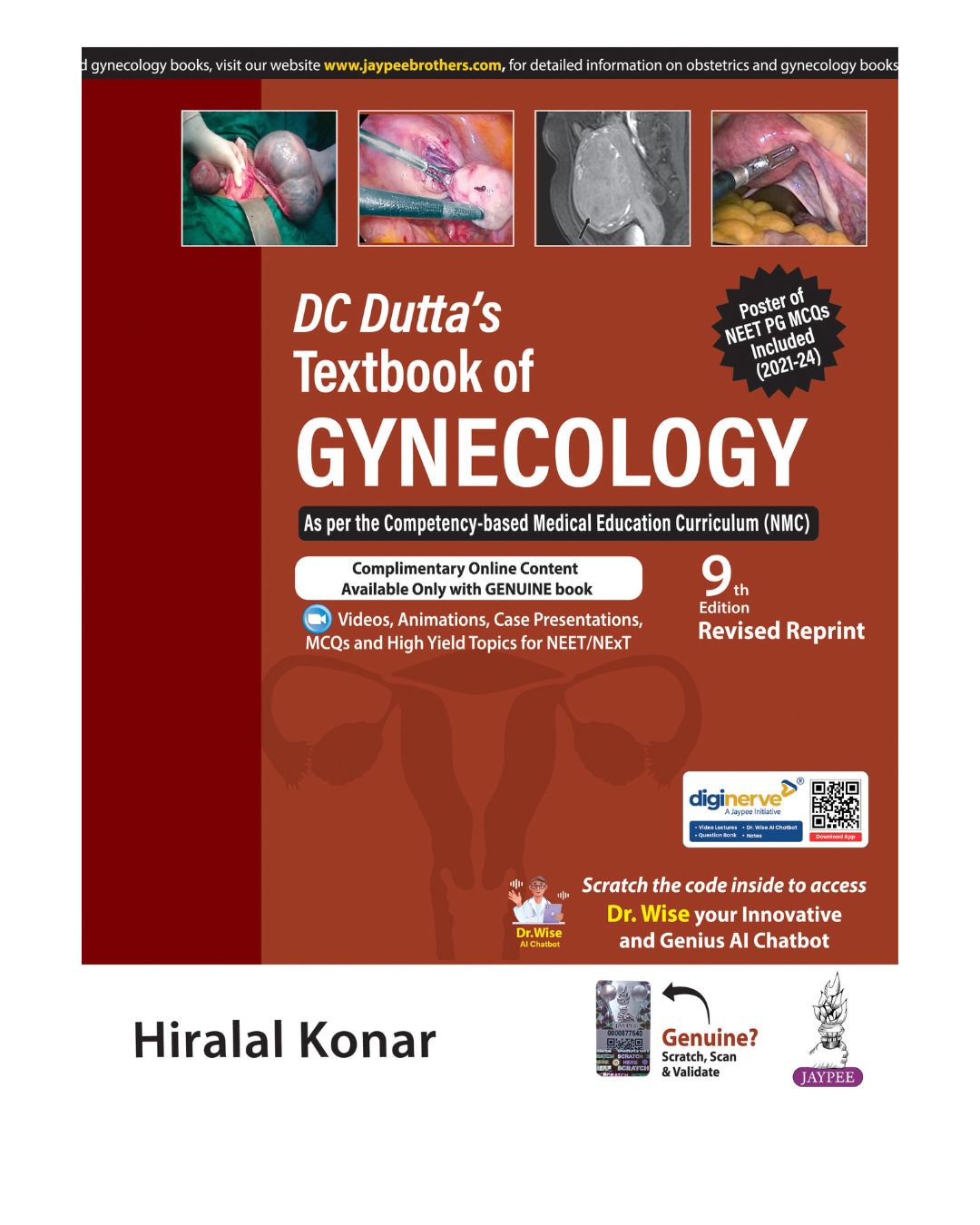 DC Dutta’s Textbook of Gynecology by Hiralal Konar 9/e Revised Reprint 2025