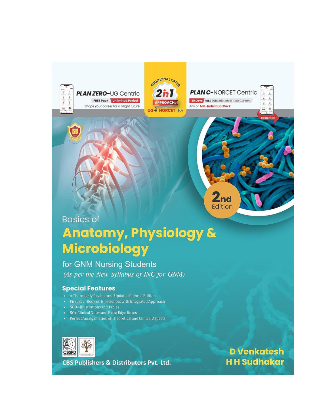 Basics of Anatomy, Physiology & Microbiology for GNM Nursing Students 2/e 2024 by D Venkatesh
