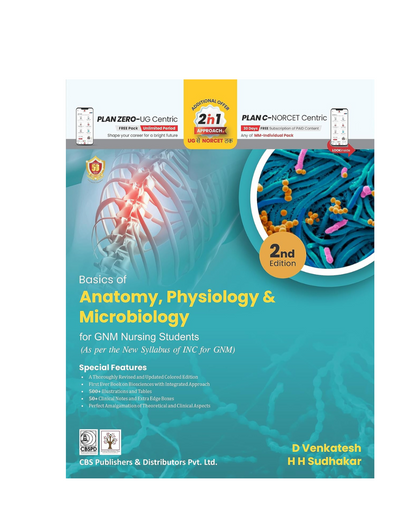 Basics of Anatomy, Physiology & Microbiology for GNM Nursing Students 2/e 2024 by D Venkatesh