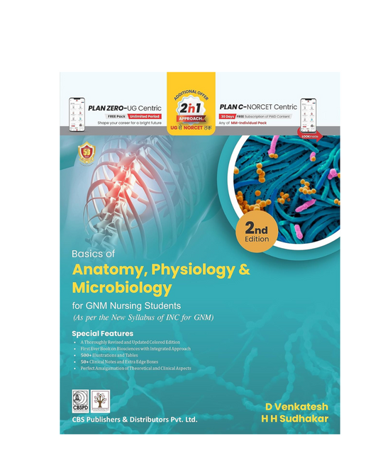 Basics of Anatomy, Physiology & Microbiology for GNM Nursing Students 2/e 2024 by D Venkatesh