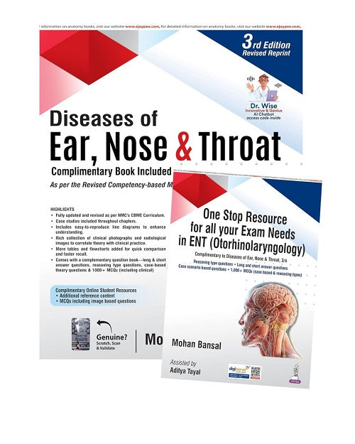 Diseases of Ear, Nose & Throat by Mohan Bansal 3/e 2026
