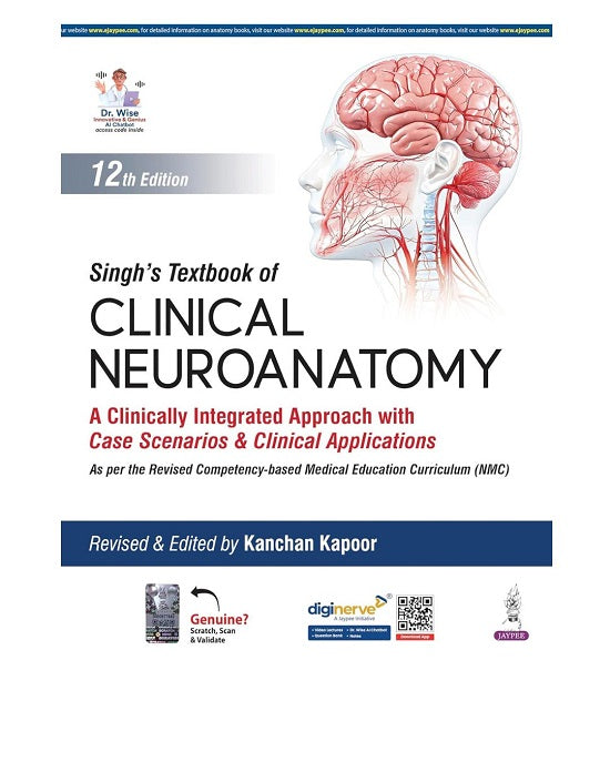 Inderbir Singh’s Textbook of Clinical Neuroanatomy By Kanchan Kapoor 12/e 2025-26