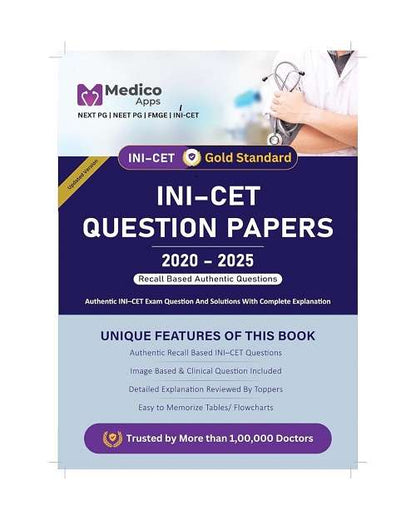 INI CET Solved Question Papers 2020-2025 by Dr Abhishek Gupta 1/e 2025