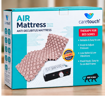 Caretouch Anti Bedsore Air Mattress with Electric Pump | Bubble Air Mattress for Bedridden Patients | Anti Decubitus Mattress