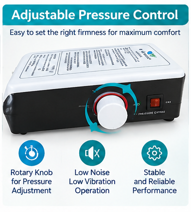 Caretouch Anti Bedsore Air Mattress with Electric Pump | Bubble Air Mattress for Bedridden Patients | Anti Decubitus Mattress
