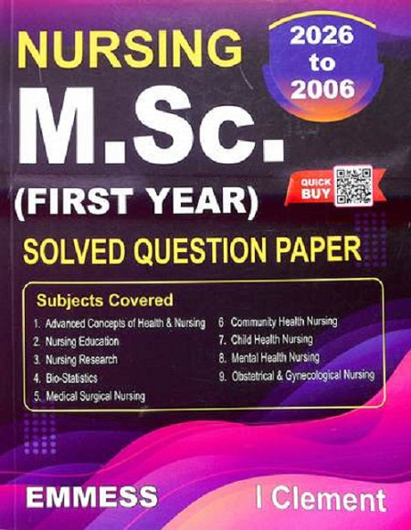 Nursing M.Sc. (1st Year) Solved Question Paper by I Clement (2026-2006)